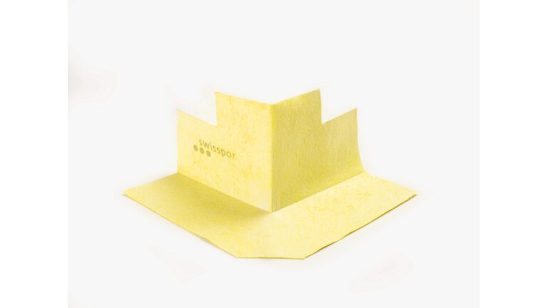 Gelbe Abdichtungsecke Swisspor